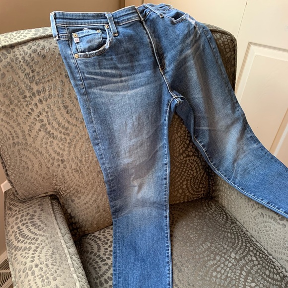 AG The Legging Raw Hem Ankle Skinny Jeans 12 Yrs - Picture 5 of 16
